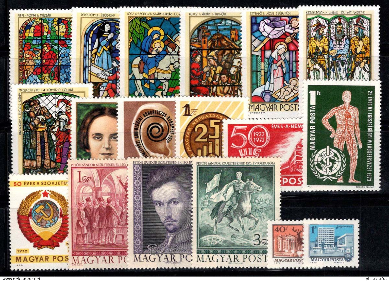 Hongrie 1972-73 Neuf ** 100% Vitraux, Petofi Et étudiants, Armoiries... - Unused Stamps