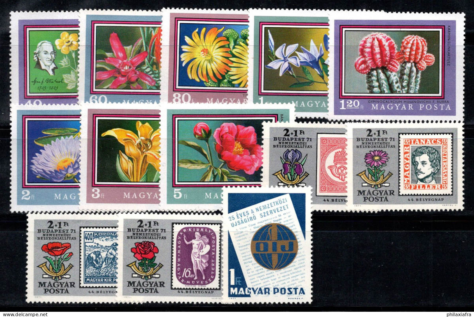 Hongrie 1971 Neuf ** 100% Fleurs Du Jardin, Botanique, Budapest '71 - Unused Stamps