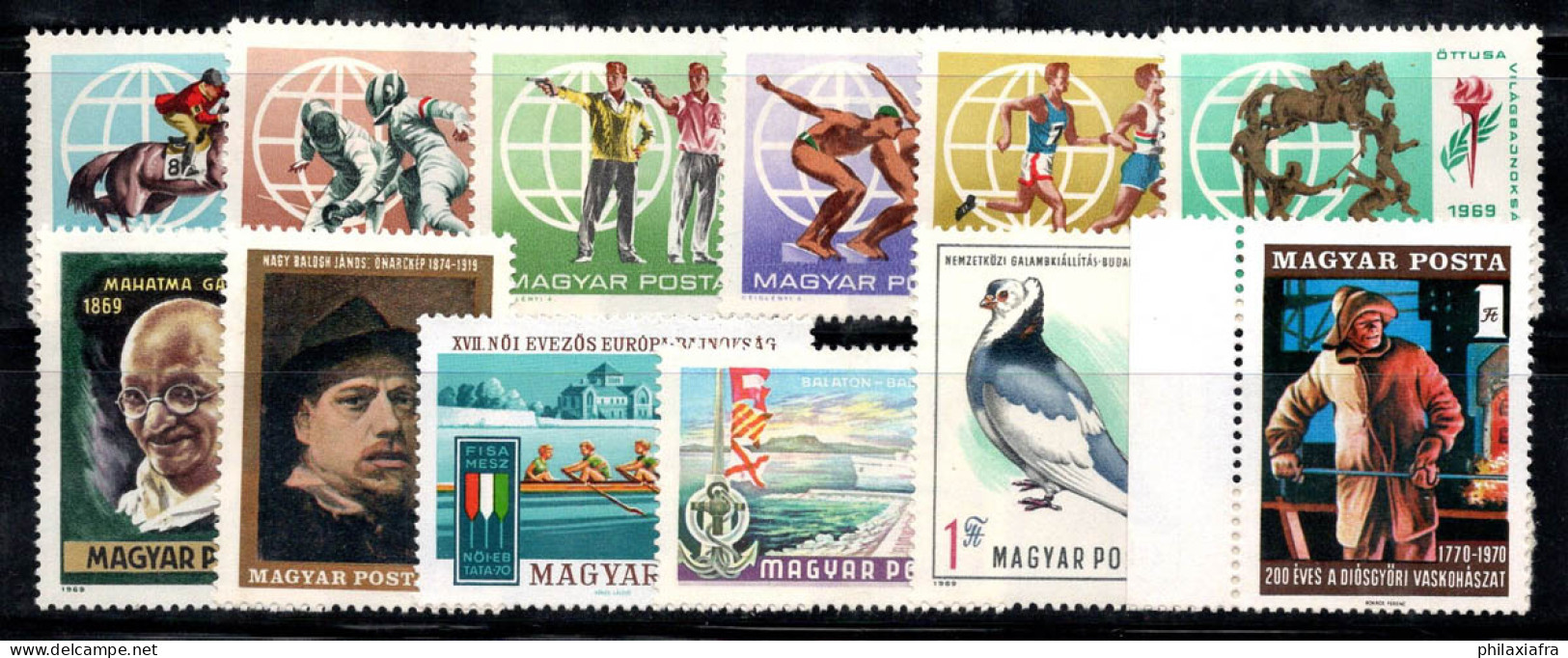 Hongrie 1969-70 Neuf ** 100% Pentathlon,Gandhi,Lac Balaton,Personnalité - Unused Stamps