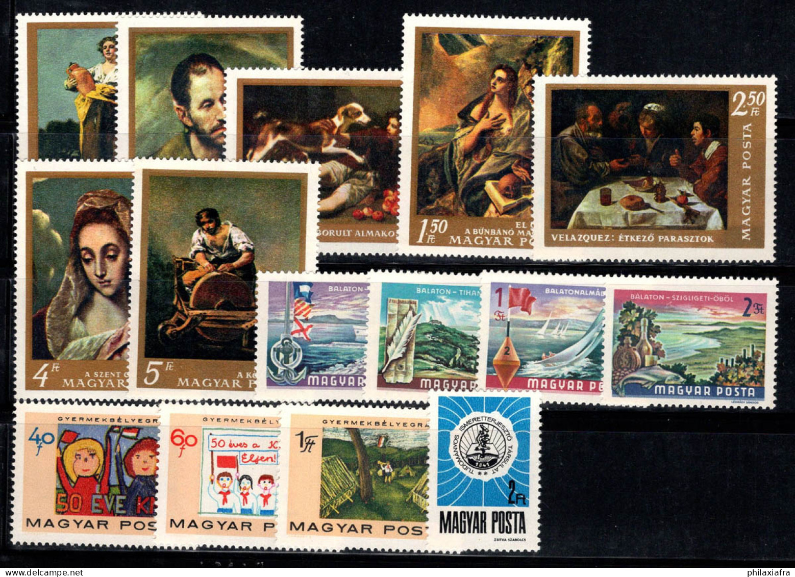 Hongrie 1968 Neuf ** 100% Peintures,Lac Balaton, Dessins,Microscope - Unused Stamps