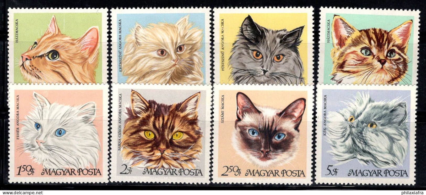 Hongrie 1968 Mi. 2387-94 A Neuf ** 100% Chats Domestiques, 20 F, 60 F, 1 Pi... - Unused Stamps