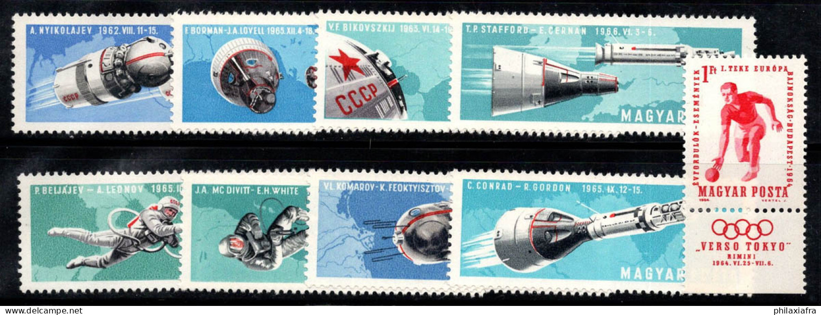 Hongrie 1964-66 Neuf ** 100% Voyage Dans L'espace, Sports, Bowling - Unused Stamps
