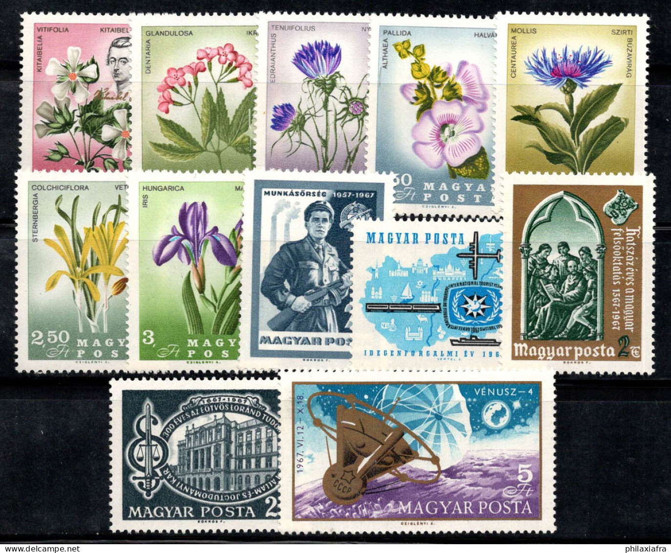 Hongrie 1966-67 Neuf ** 100% P.Kitaibel Botaniste,Fleurs,Tourisme,Ouvrier,Vénus 4 - Unused Stamps