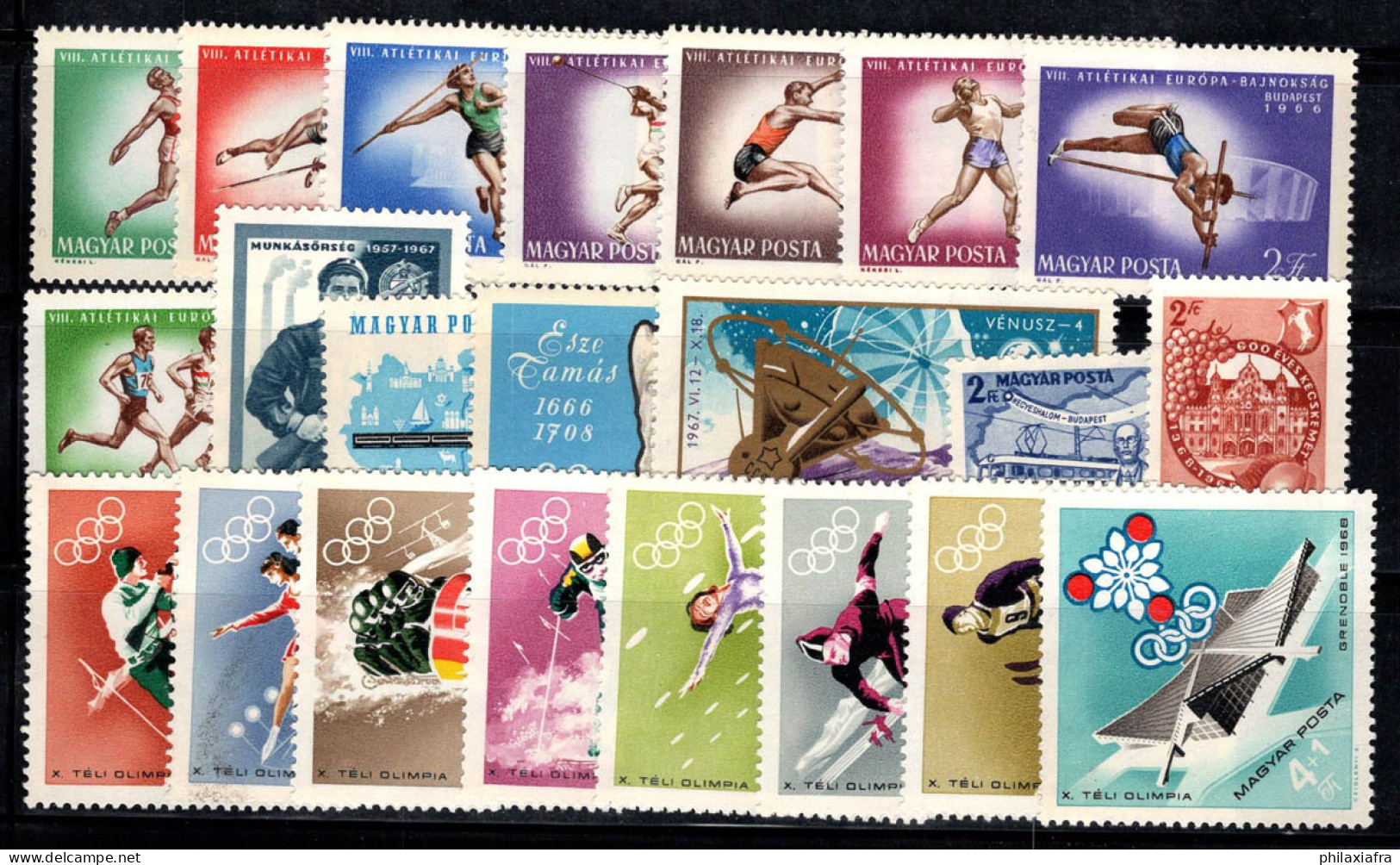 Hongrie 1966-68 Neuf ** 100% Jeux Olympiques, Athlétisme, Travailleur Avec Fusil - Unused Stamps