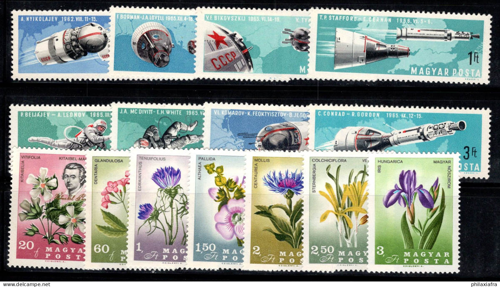 Hongrie 1966-67 Mi. 2299-2313 A Neuf ** 100% P.Kitabeil Botaniste,Fleurs,Espace - Unused Stamps