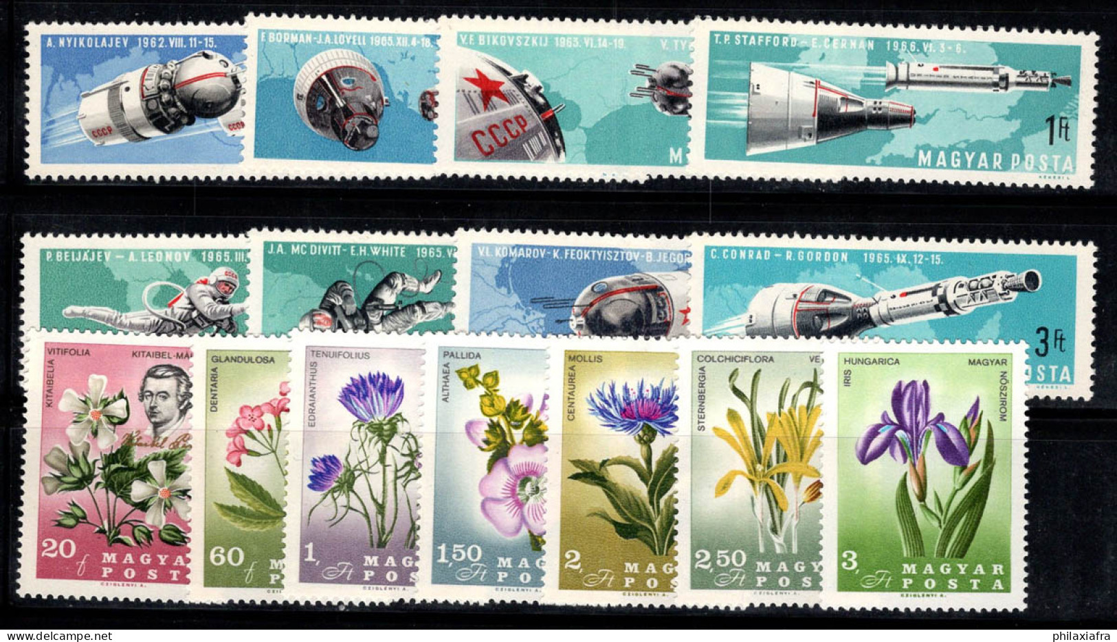 Hongrie 1966-67 Mi. 2299-2313 A Neuf ** 100% P.Kitabeil Botaniste,Fleurs,Espace - Nuevos