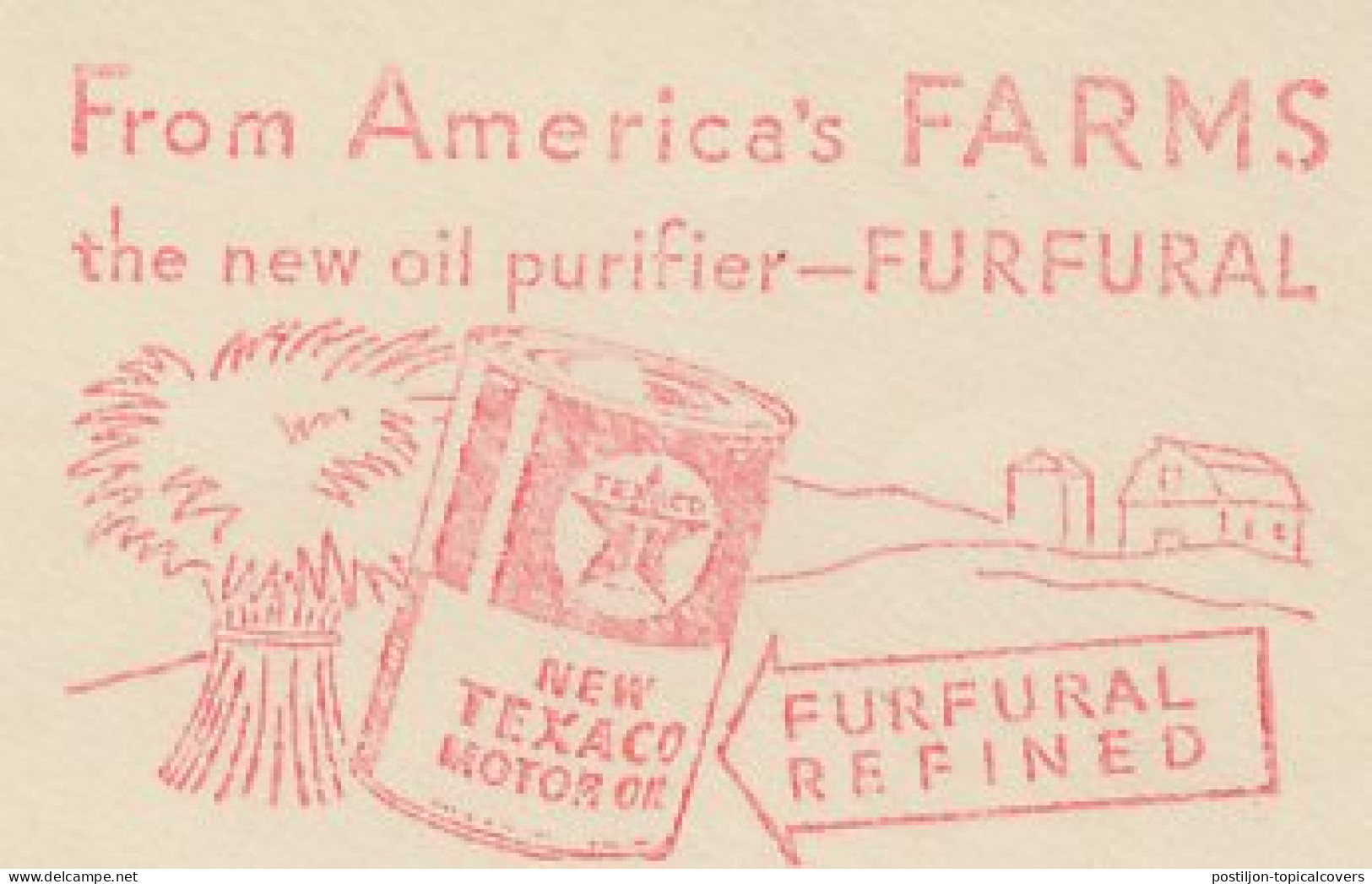 Meter Cut USA 1937 Texaco - Purifier Furfural - Otros & Sin Clasificación