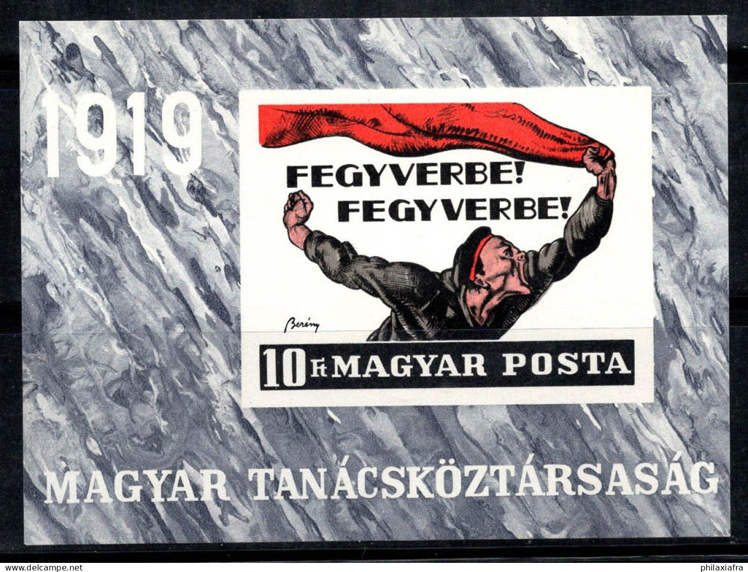 Hongrie 1969 Mi. Bl.70 B Bloc Feuillet 100% Neuf ** 10 Pieds, République Soviétique - Blocks & Sheetlets