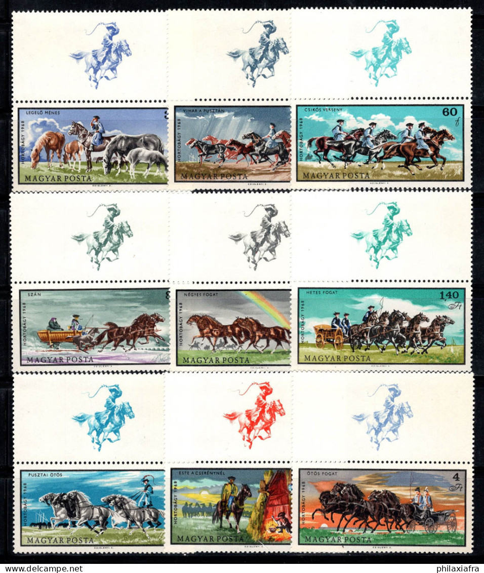 Hongrie 1968 Mi. 2423-31 A Zf Neuf ** 100% Fermes équestres - Unused Stamps