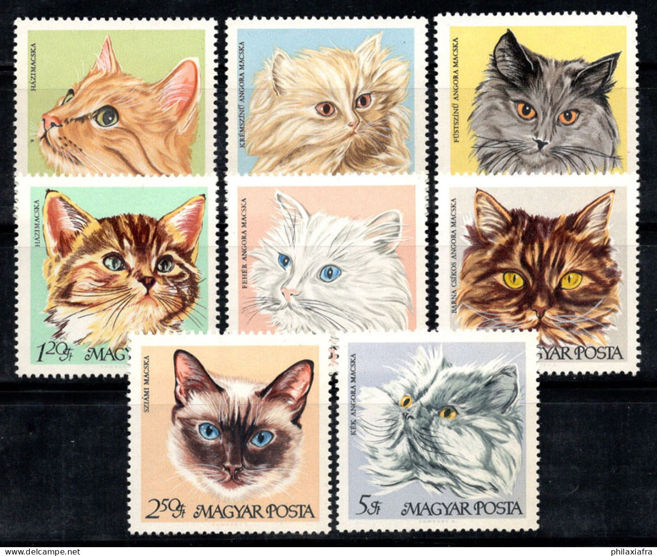Hongrie 1968 Mi. 2387-94 A Neuf ** 100% Chats Domestiques, Européens, Persans... - Unused Stamps