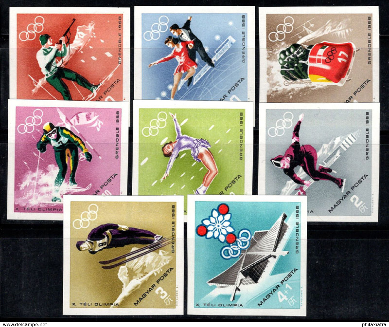 Hongrie 1968 Mi. 2379-86 B Neuf ** 100% Jeux Olympiques D'hiver, Grenoble - Unused Stamps