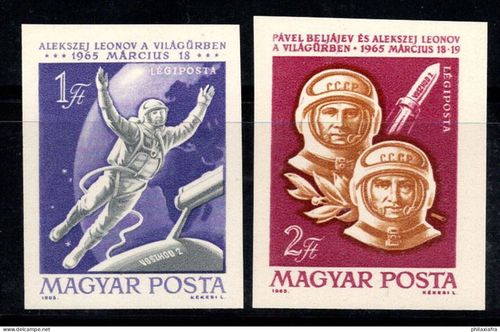 Hongrie 1965 Mi. 2120-21 B Neuf ** 100% Poste Aérienne Cosmonautes,Vols Spatiaux - Unused Stamps