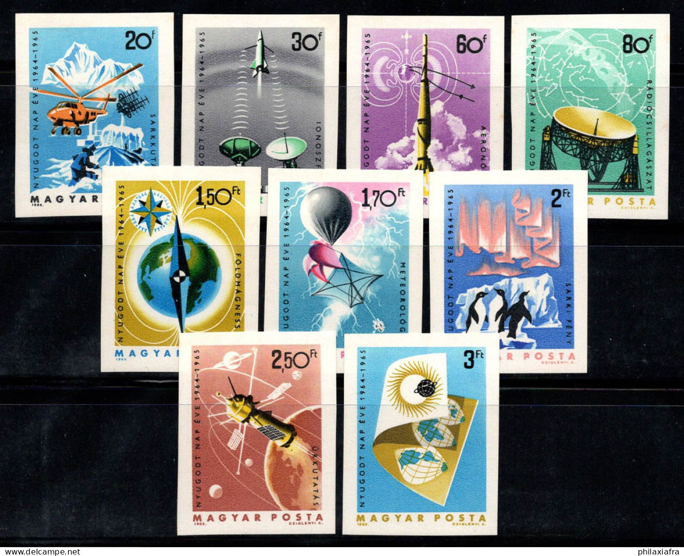 Hongrie 1965 Mi. 2101-09 B Neuf ** 100% Soleil Tranquille, Fusées, Sondes... - Unused Stamps