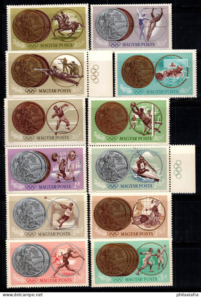 Hongrie 1965 Mi. 2089-2100 A Neuf ** 100% Médailles Olympiques, 20 F, 30 F... - Neufs