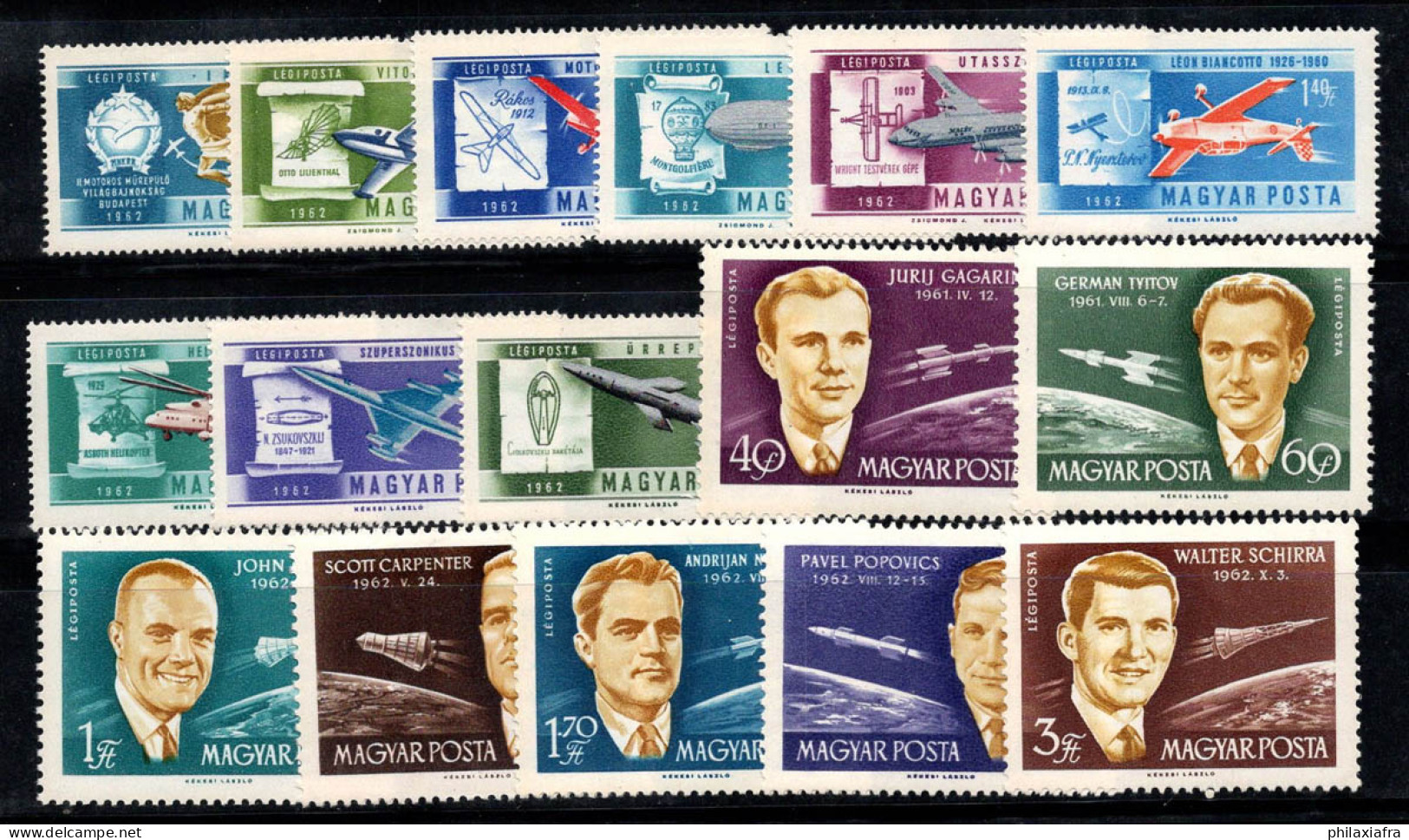 Hongrie 1962 Neuf ** 80% Poste Aérienne Championnats De Voltige,Avions,Cosmonautes - Unused Stamps