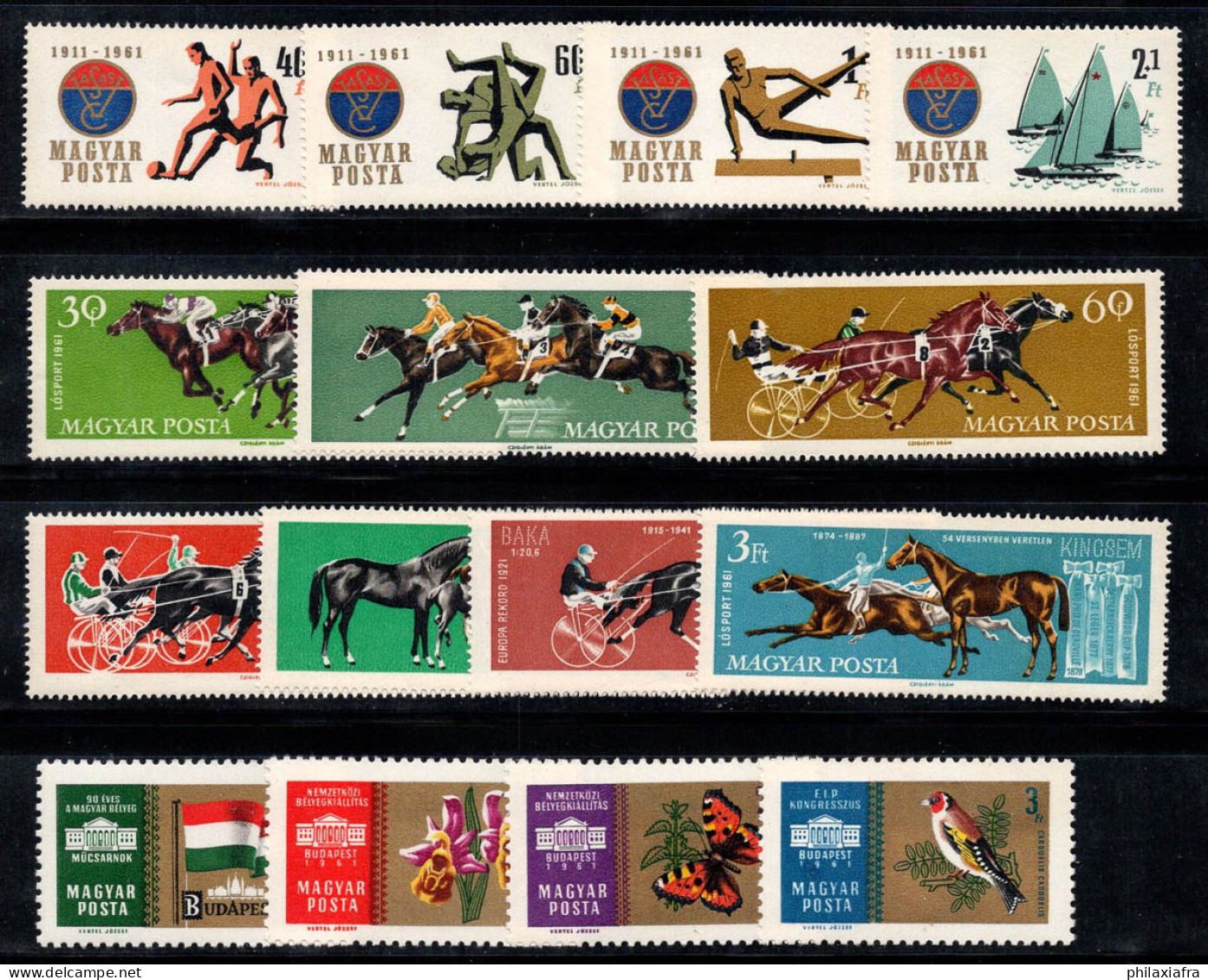 Hongrie 1961 Neuf ** 80% Sports équestres, Société Sportive Ouvrière... - Unused Stamps