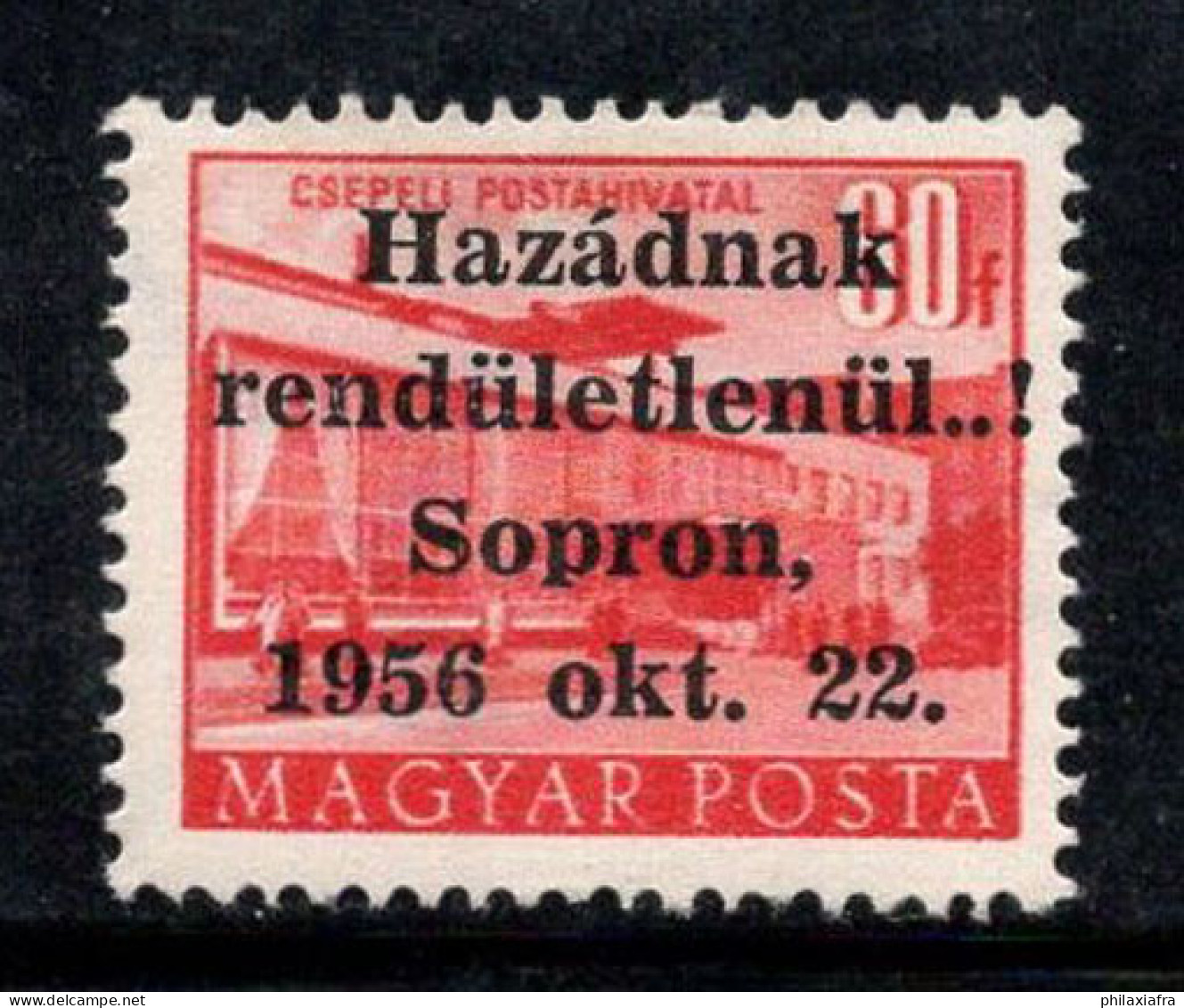 Hongrie- Sopron 1956 Mi. 9 Neuf ** 100% Surimprimé 60 F, Sopron, Bâtiments - Ungebraucht