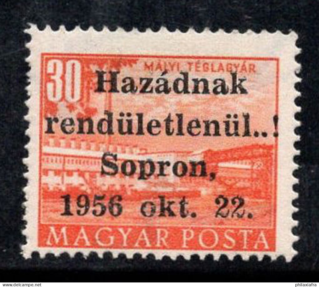 Hongrie- Sopron 1956 Mi. 6 Neuf ** 100% Surimprimé 30 F, Sopron, Bâtiments - Ongebruikt