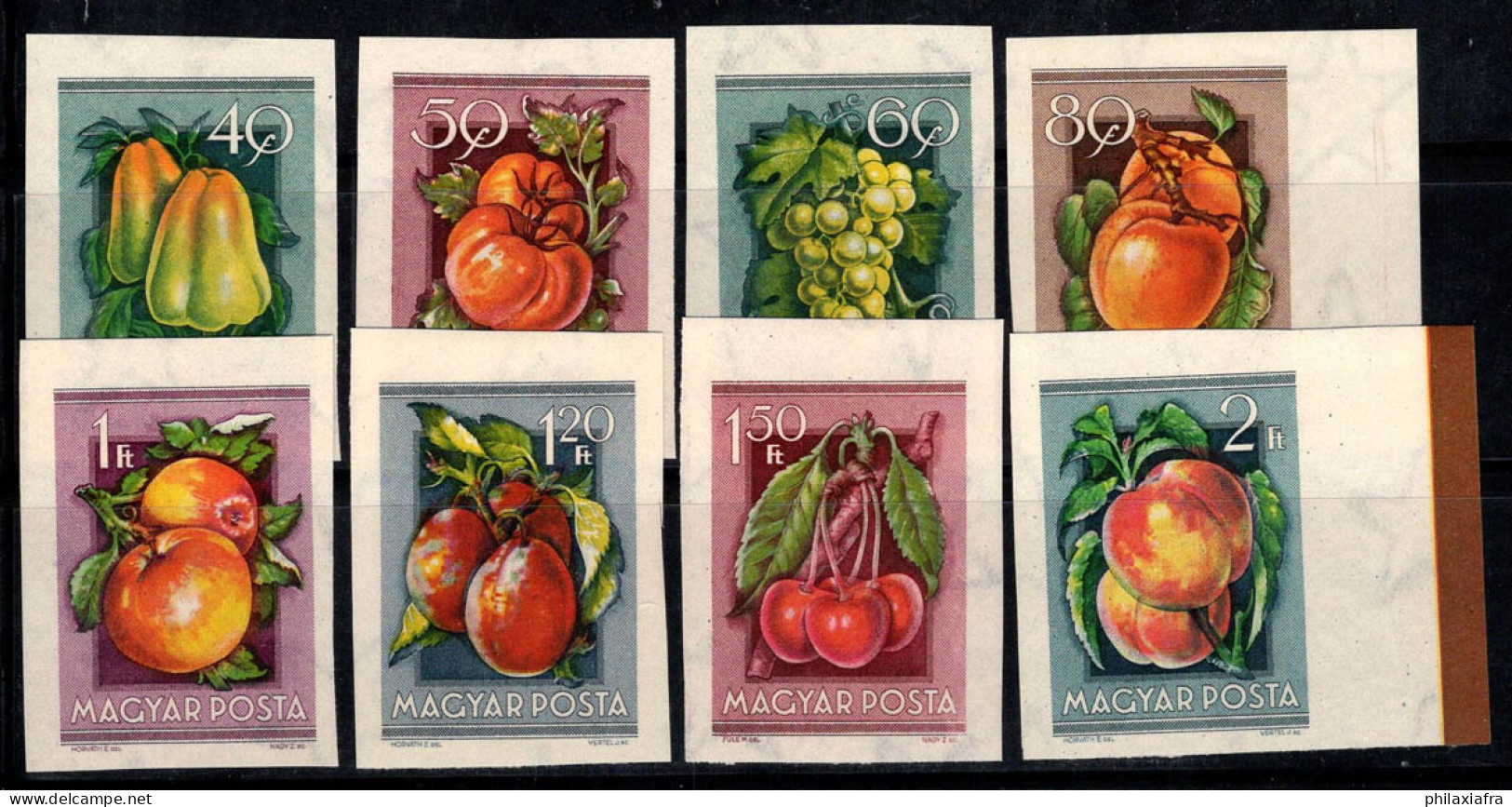 Hongrie 1954 Mi. 1387-94B Neuf * MH 100% Non Dentelé Salon De L'agriculture - Unused Stamps