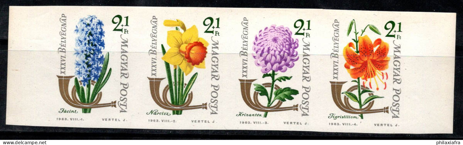 Hongrie 1963 Mi. 1967-70 B Neuf ** 80% Fleurs, Jacinthe, Narcisse, Lys - Unused Stamps