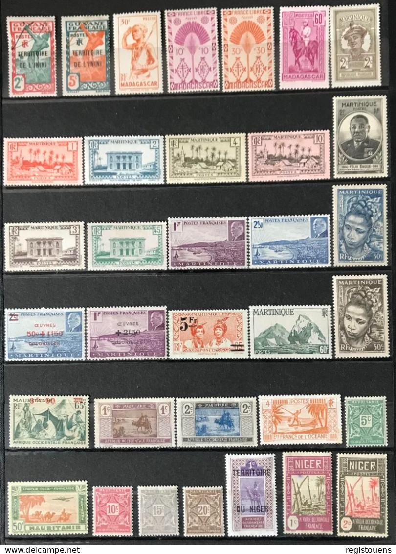 Lot De 101 Timbres Divers Colonies Françaises - Otros & Sin Clasificación