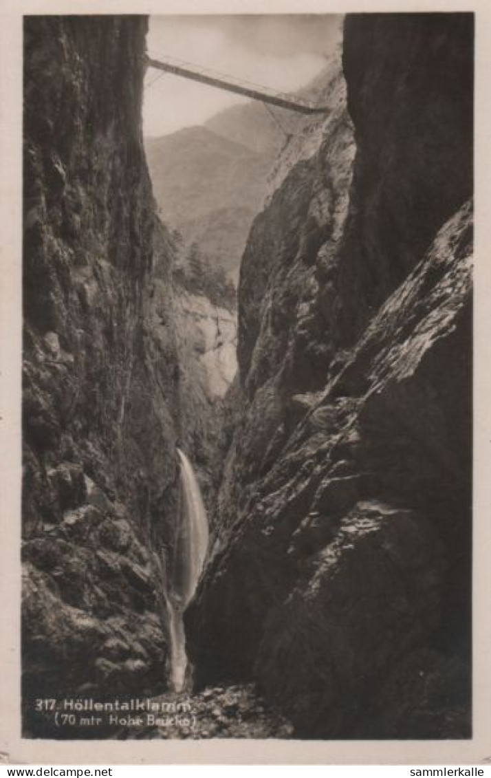 71706 - Höllentalklamm - Hohe Brücke - Ca. 1950 - Höllental