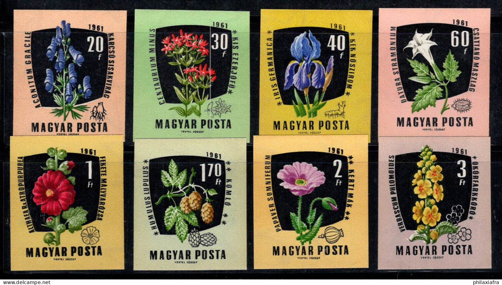 Hongrie 1961 Mi. 1799-1806 B Neuf ** 80% Plantes Médicinales, 20 F, 30 F... - Ungebraucht