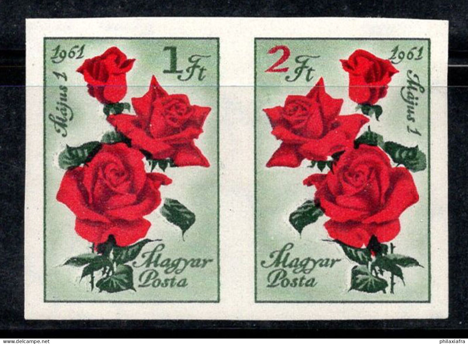 Hongrie 1961 Mi. 1755-56 B Neuf ** 100% Fête Du Travail, Les Roses - Nuevos