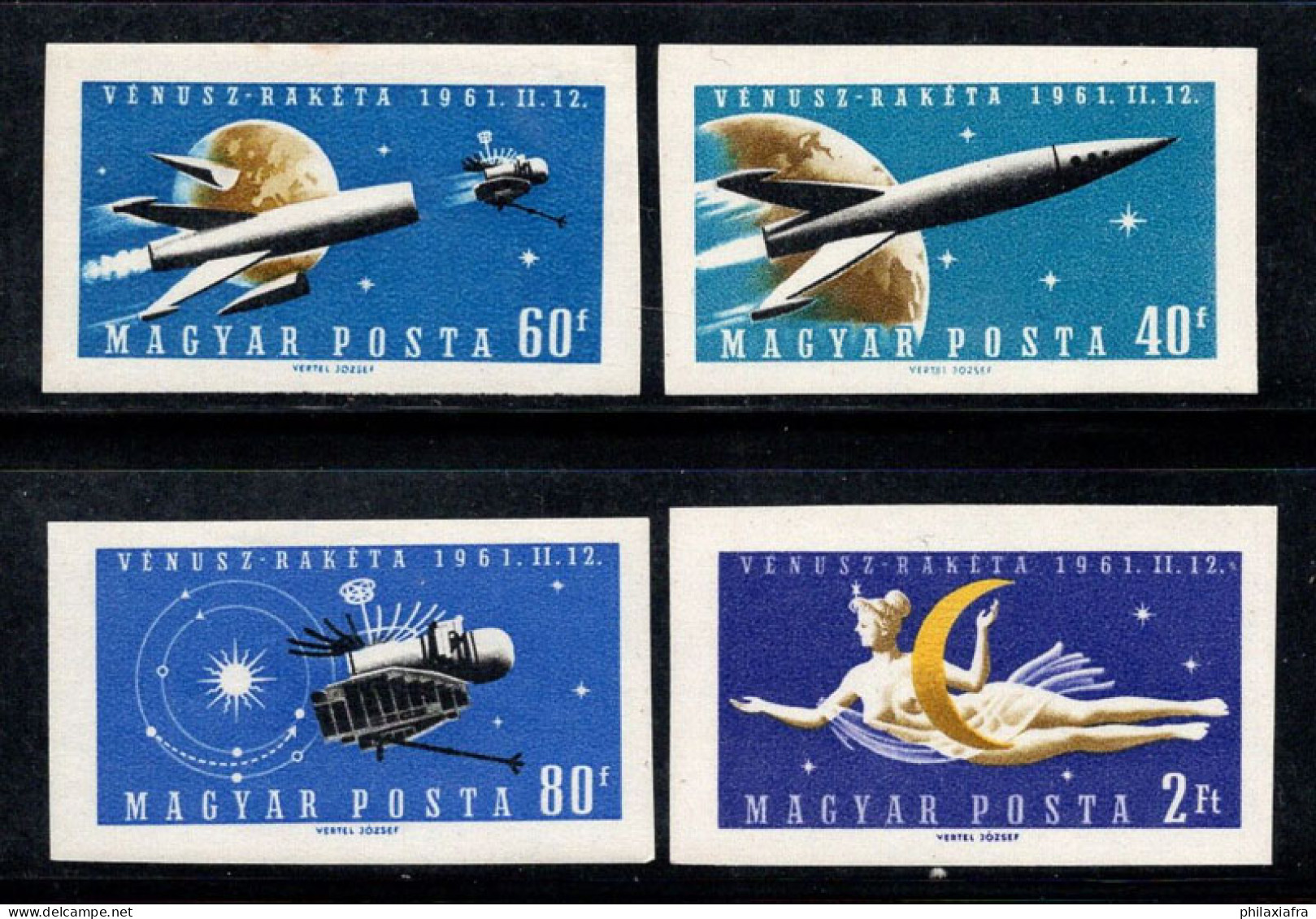 Hongrie 1961 Mi. 1758-61 B Neuf ** 100% Sonde Sur Vénus, 40 F, 60 F... - Unused Stamps