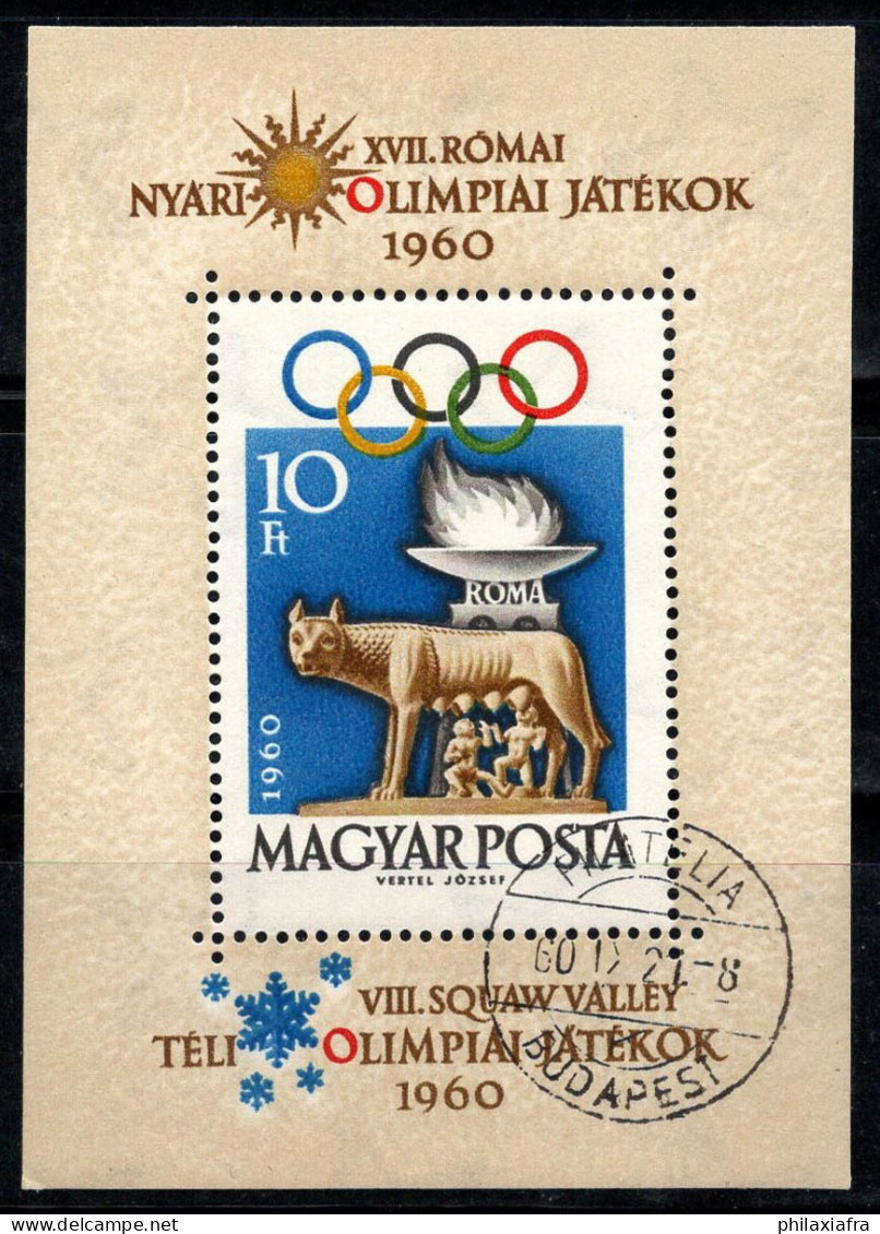 Hongrie 1960 Mi. Bl.30 A Bloc Feuillet 100% Oblitéré 10 Ft, Jeux Olympiques, Romulus Et Remus - Blocs-feuillets