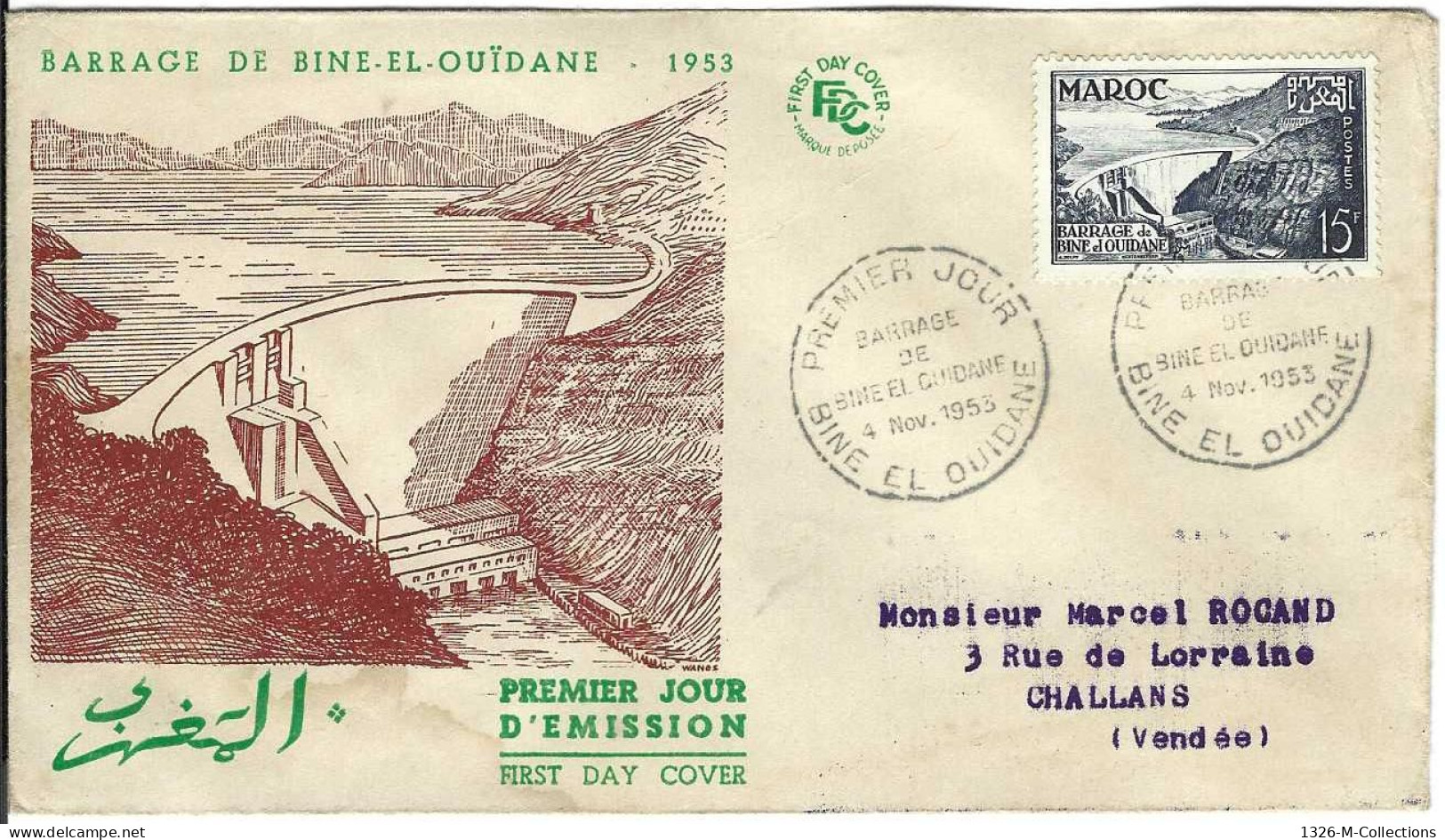 Envellope MAROC 1e Jour N° 324 Ceres - Maroc (1956-...)