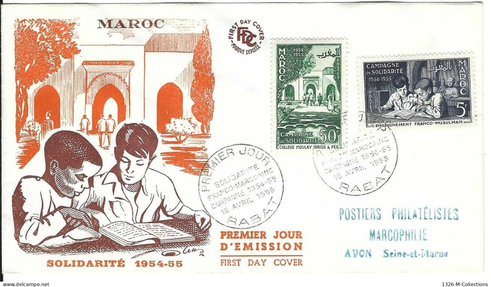 Envellope MAROC 1e Jour N° 339 - 342 Ceres - Morocco (1956-...)