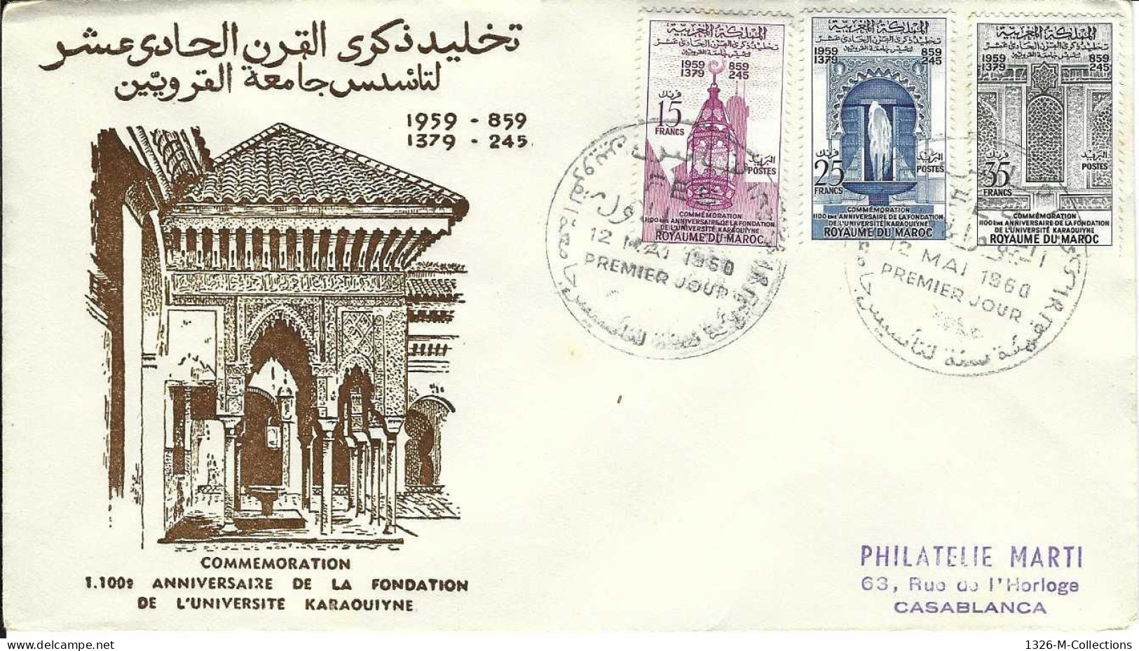 Envellope MAROC 1e Jour N° 405 - 406 - 408 Y & T - Marokko (1956-...)