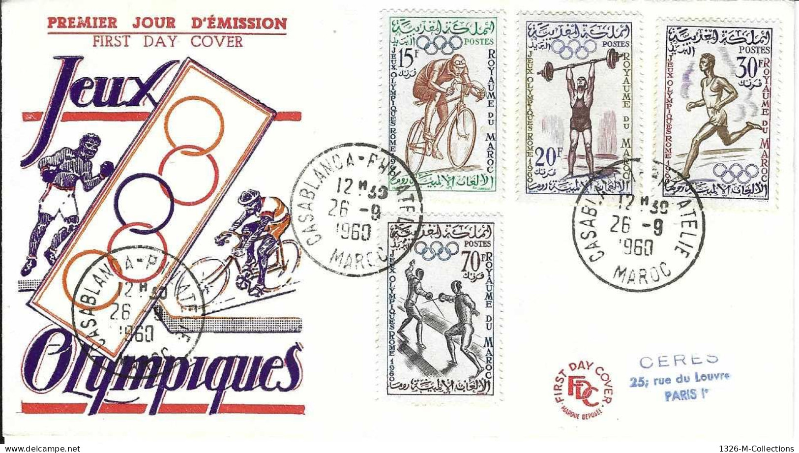 Envellope MAROC 1e Jour N° 415 A 417 - 420 Y & T - Morocco (1956-...)