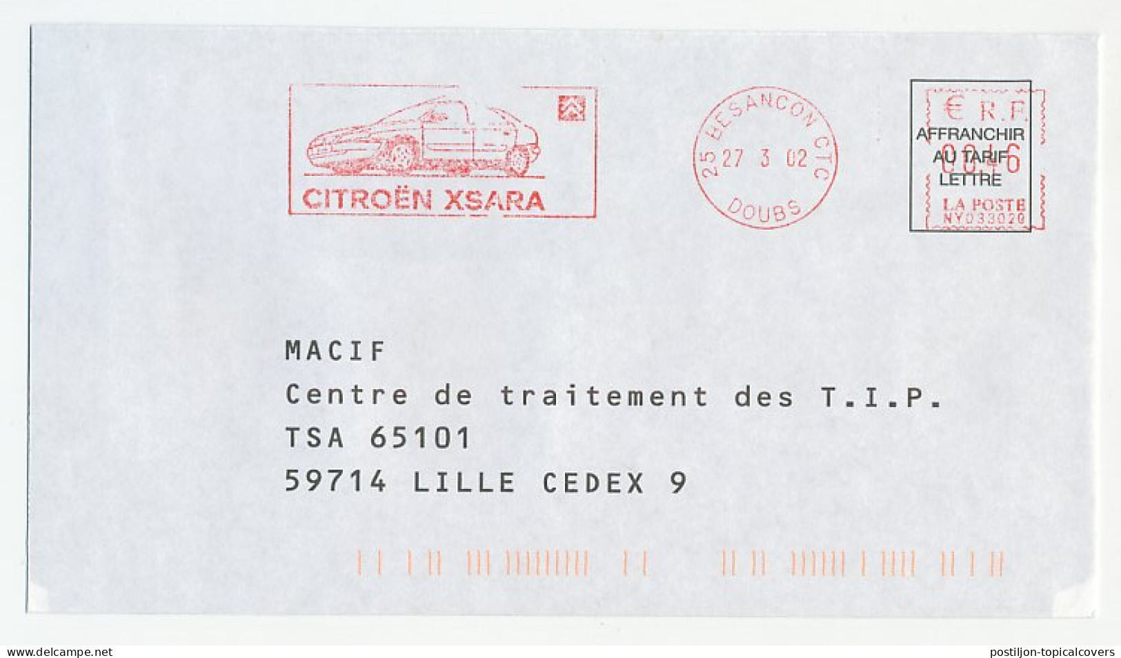 Meter Cover France 2002 Car - Citroën Xsara - Coches