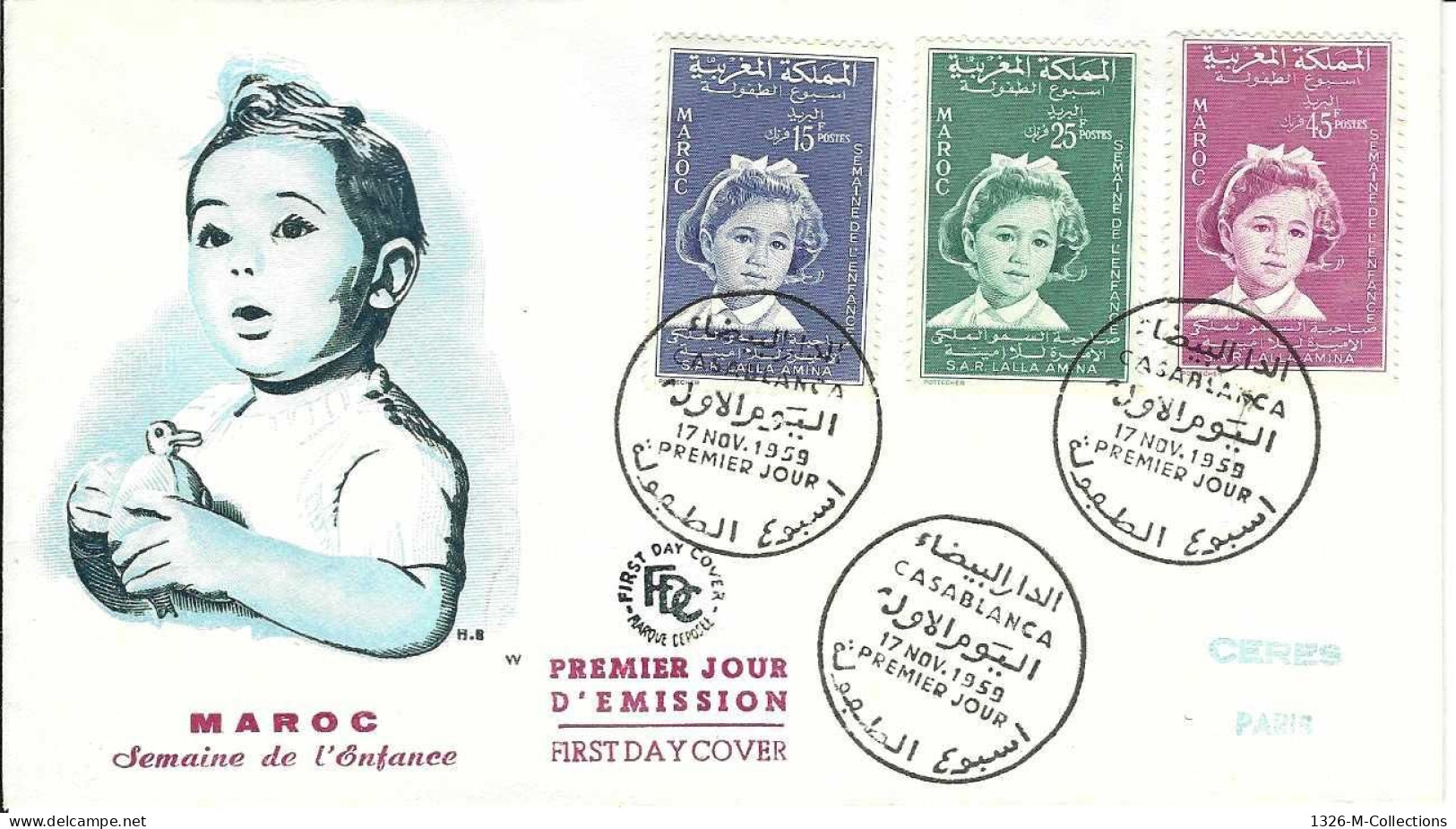 Envellope MAROC 1e Jour N° 393 A 395 Y & T - Morocco (1956-...)