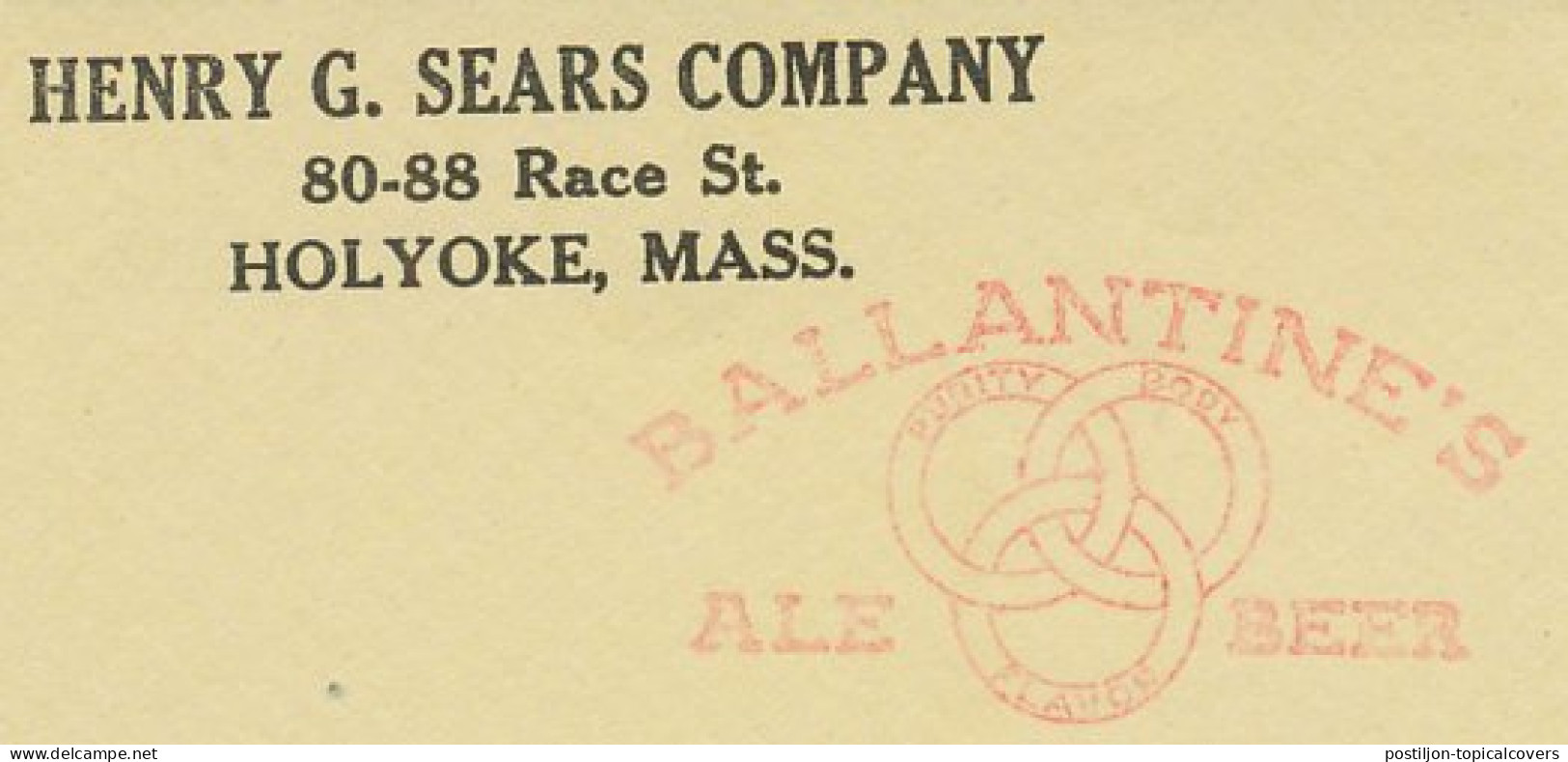 Meter Cut USA 1939 Beer - Ballantine S  - Vinos Y Alcoholes