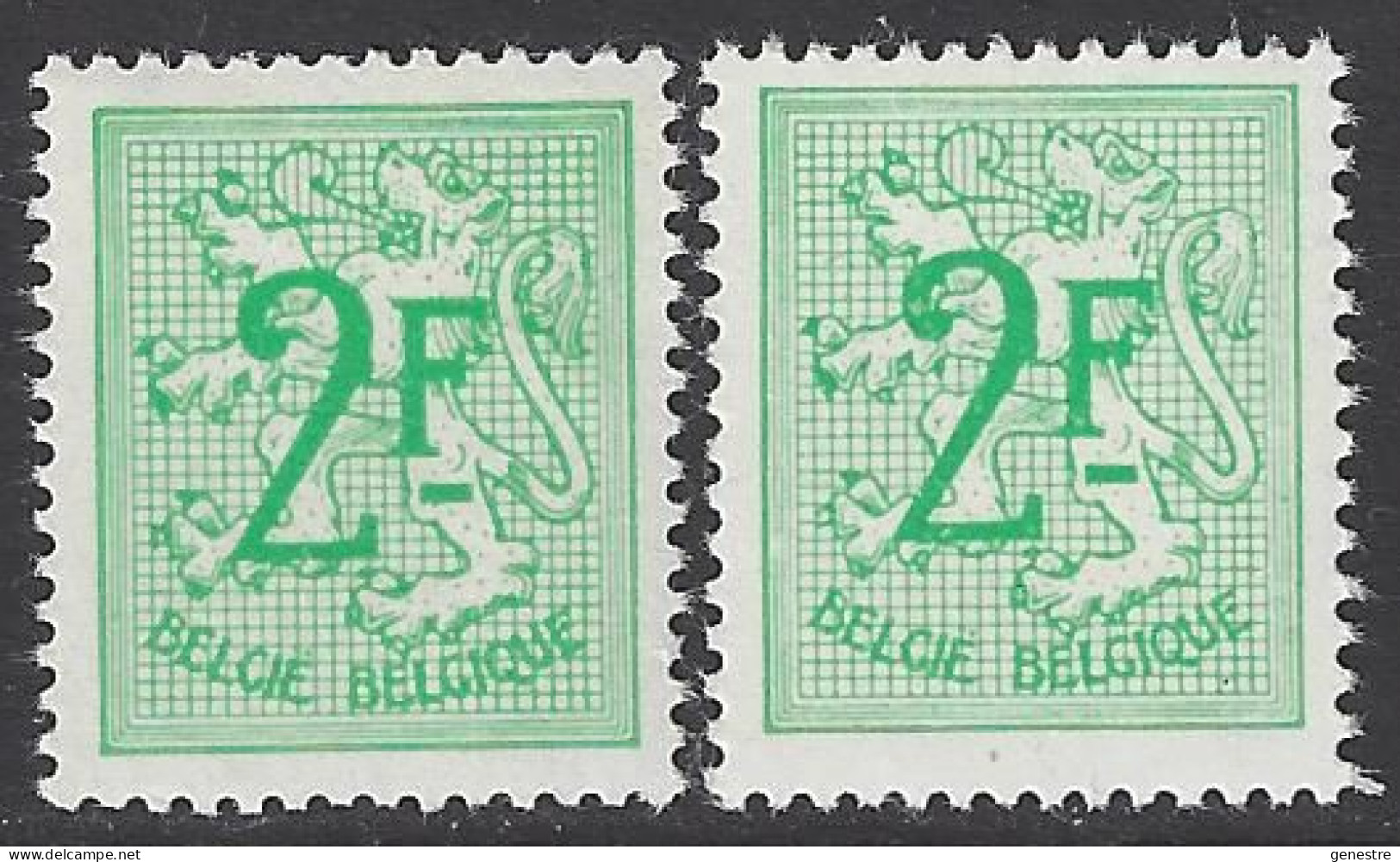 Belgique - 1968 - COB 1443 à 1443P1 ** (MNH) - Papier Blanc Et Papier Terne - Unused Stamps