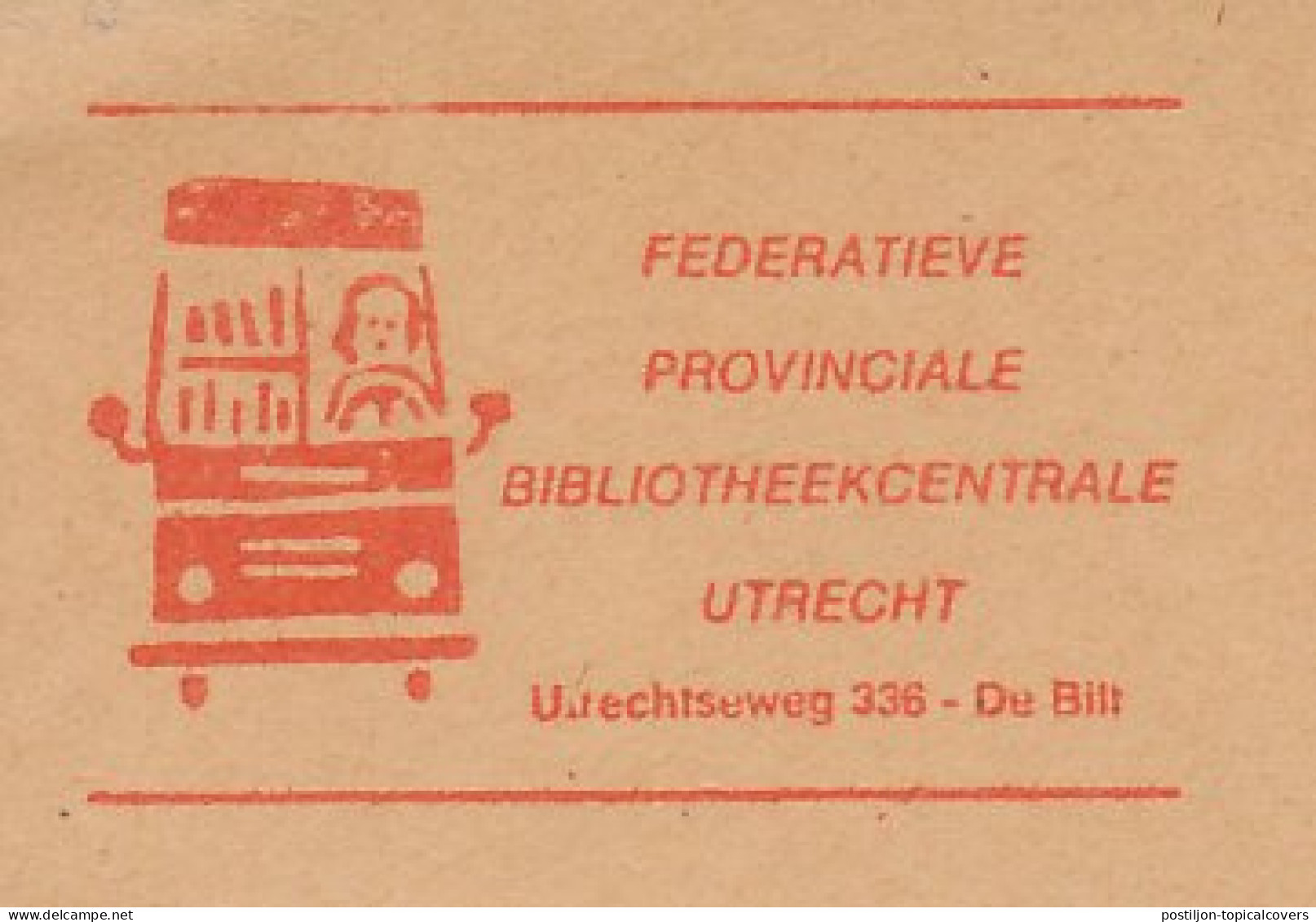 Meter Cut Netherlands 1974 ( De Bilt ) Library Bus - Book Bus - Unclassified