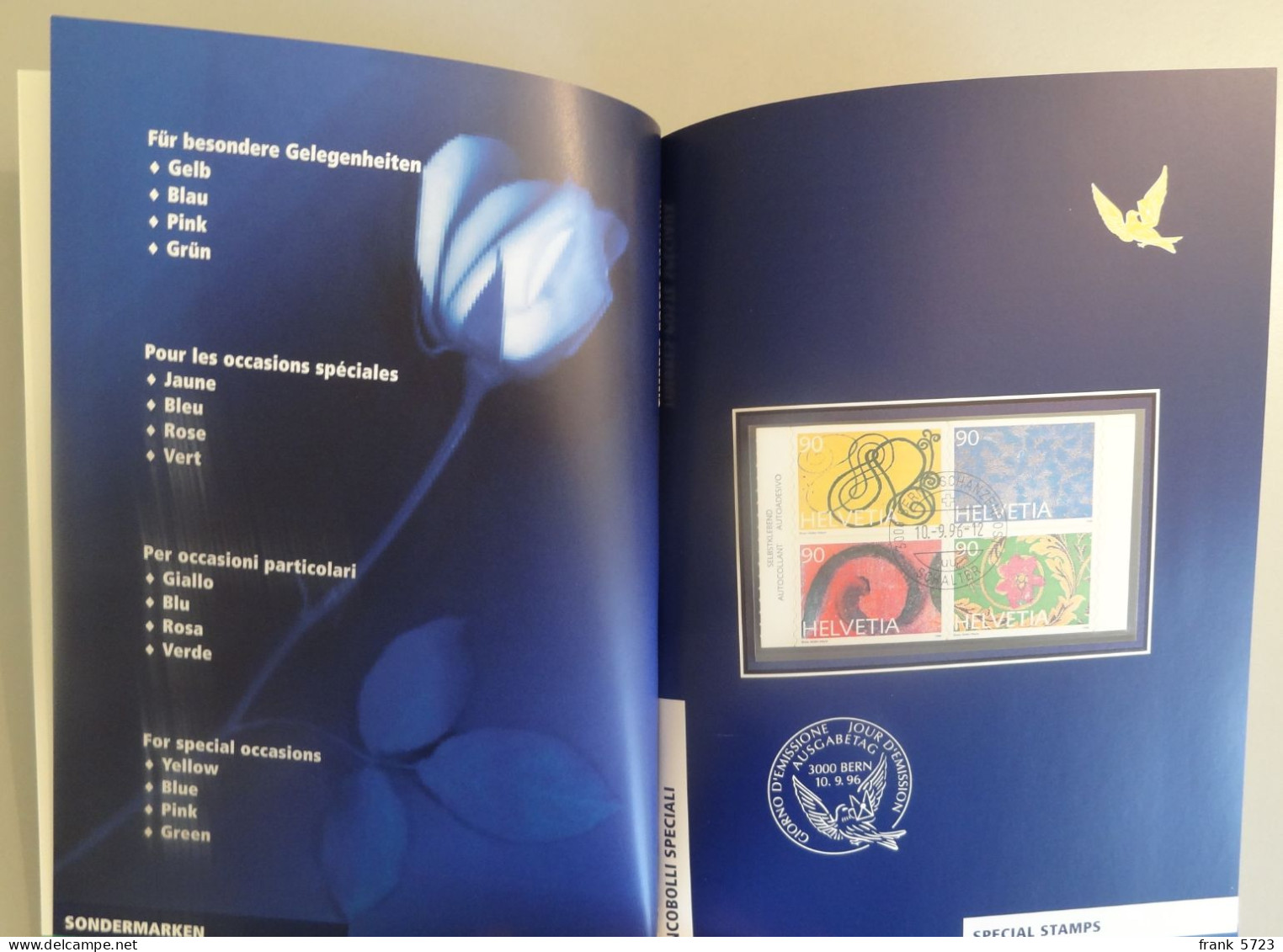 Schweiz: Jahrbuch Schweizer Briefmarken 1996 der Post, gestempelt