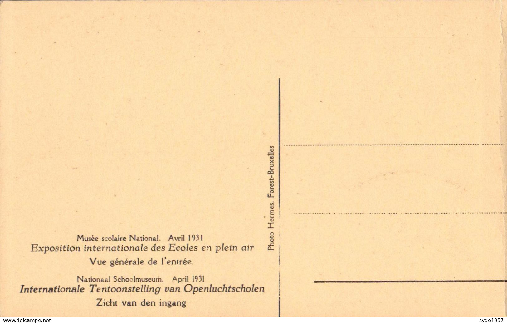 Bruxelles, 1931 -. Exposition Internationale Des écoles De Plein Air - Expositions Universelles