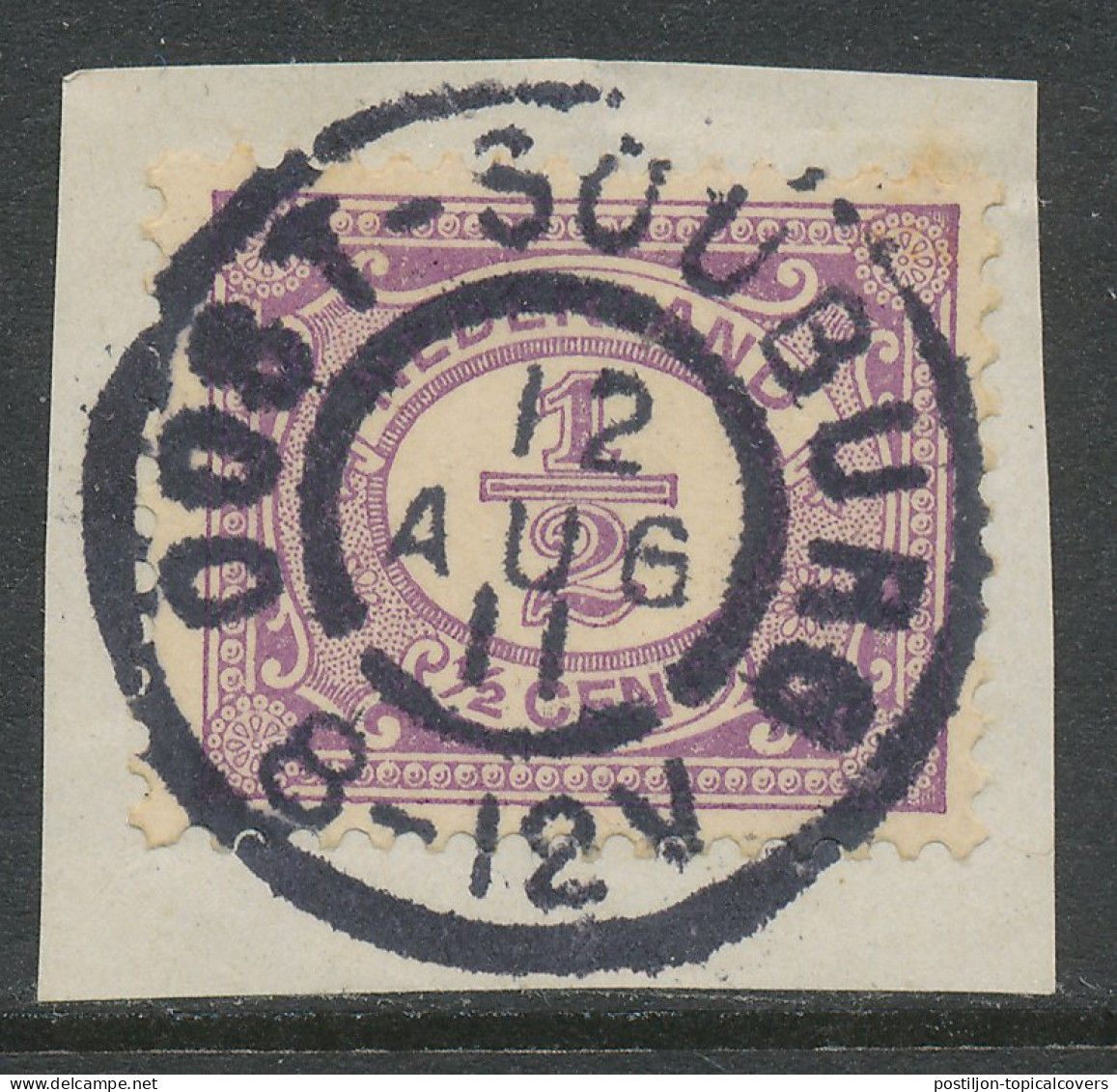 Grootrondstempel Oost-Souburg 1911 - Storia Postale