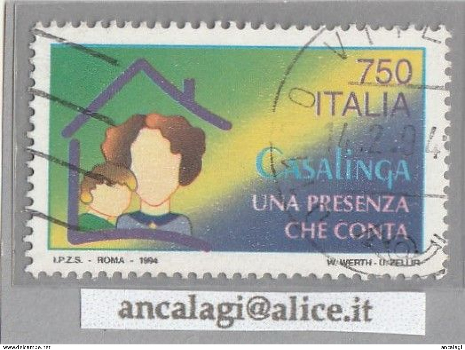 USATI ITALIA 1994 - Ref.0685 "IL LAVORO DELLA CASALINGA" 1 Val. - - 1991-00: Gebraucht