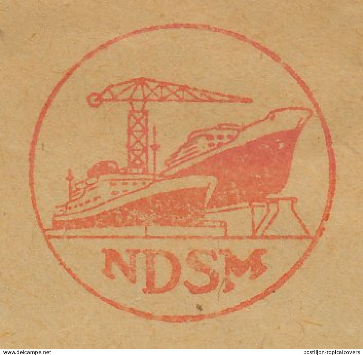 Meter Cut Netherlands 1950 NDSM - Dutch Doc And Shipbuilding Society - Barcos