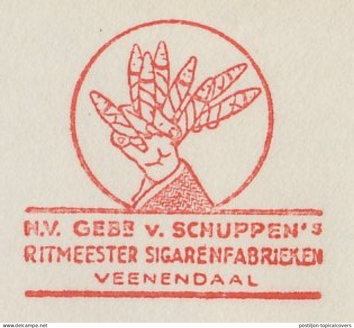 Meter Cover Netherlands 1938 Cigars - Tabacco