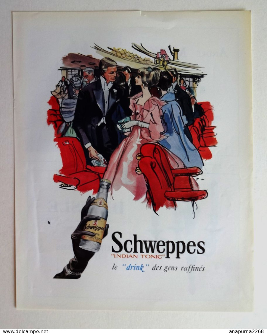 PUBLICITE....SCHEPPES .. "INDIAN TONIC "...1961 - Werbung