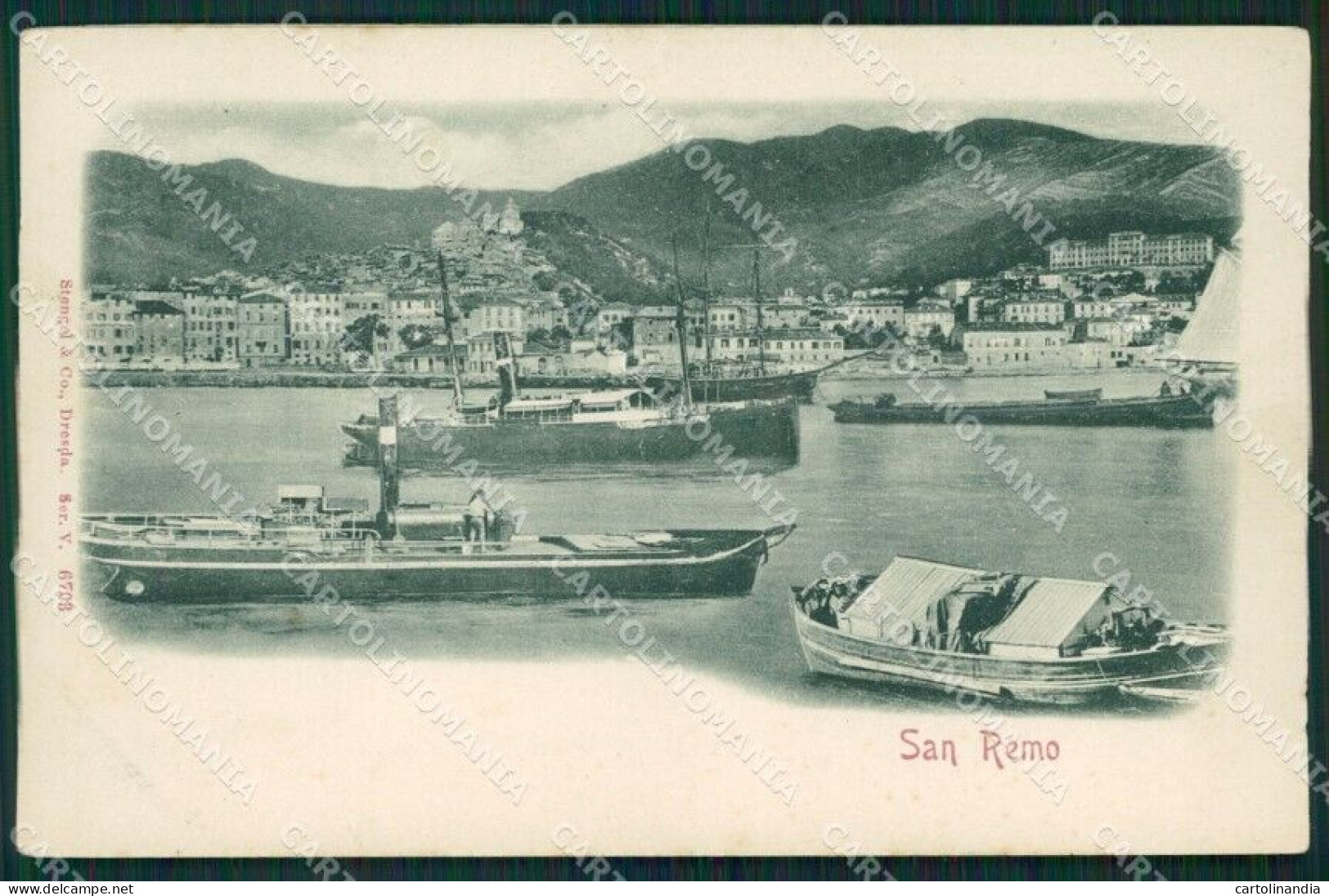 Imperia Sanremo Barche Rilievo Cartolina ZG2836 - Imperia