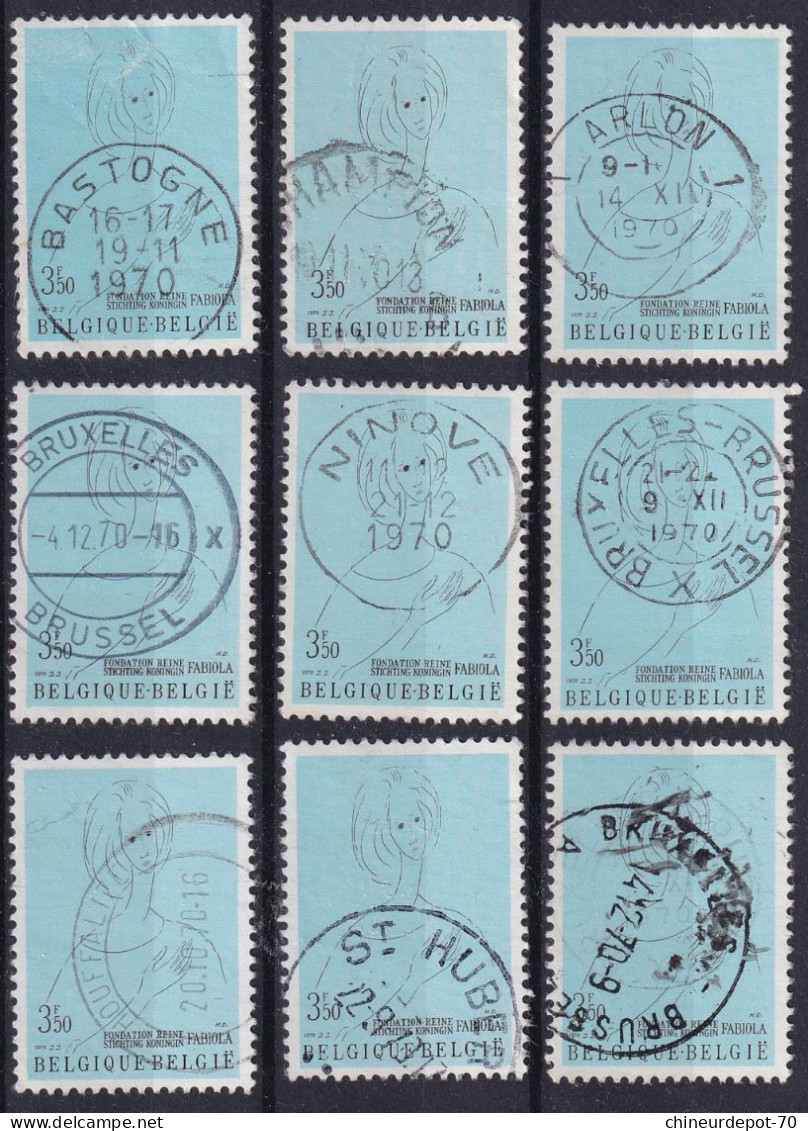 REINE FABIOLA BASTOGNE ARLON BRUXELLES NINOVE BRUSSEL HOUFFALIZE ST HUBERT - Used Stamps