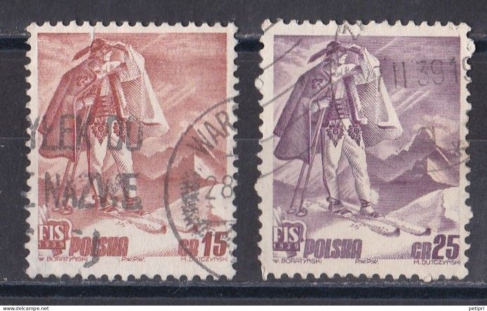 Pologne - République 1919  -  1939   Y & T N °  422  Et  423  Oblitérés - Gebraucht