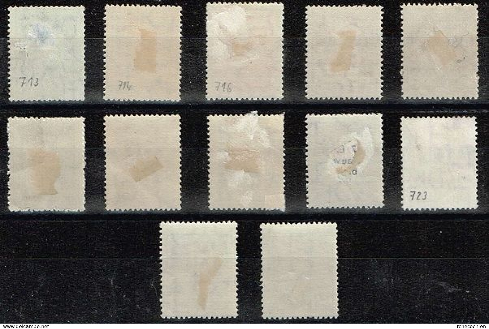 Roumanie - 1943 - Y&T - Entre N° 713* à 725*, 12 Neufs Avec Traces De Charnières - Unused Stamps